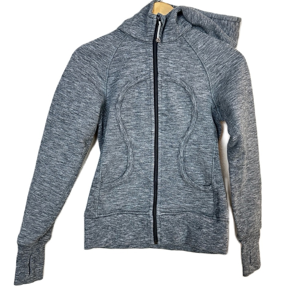 Lululemon‎ Scuba Hoodie Deep Coal Silver Spoon Slub Salt & Pepper Women’s Sz 4